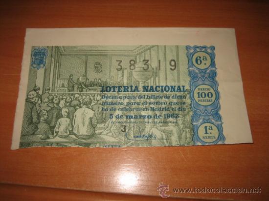 Lotteria Nationale Spagnola: LOTERIA NACIONAL 5 DE MARZO DE 1963