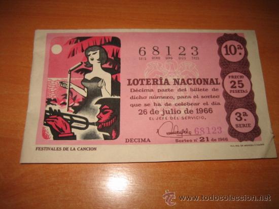 Lotteria Nationale Spagnola: LOTERIA NACIONAL   26 DE JULIO DE 1966