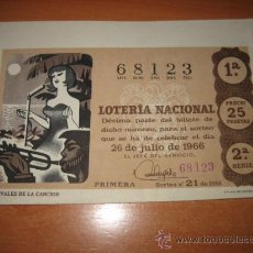 Lotería Nacional: LOTERIA NACIONAL 26 DE JULIO DE 1966