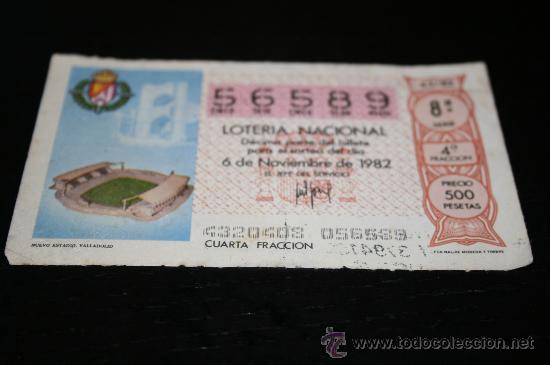 Loter&iacute;a nacional: D&Eacute;CIMO LOTERIAL NACIONAL 1982  MUNDIAL DE ESPA&Ntilde;A (ESTADIO JOSE ZORILLA) N&ordm;43