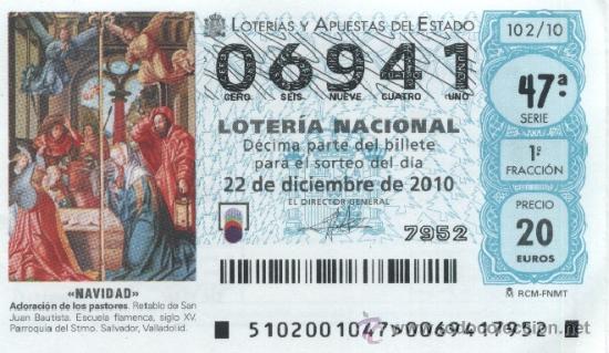 Nationale spanische Lotterie: Loteria Nacional de Navidad 2010 [06941]