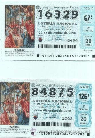 Nationale spanische Lotterie: Loteria Nacional de Navidad 2010 [16329 / 84875]