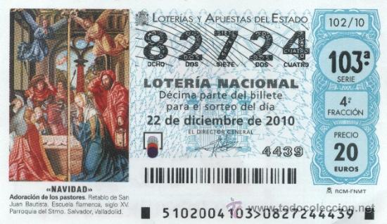 Nationale spanische Lotterie: Loteria Nacional de Navidad 2010 [82724][La bruixa d'Or]