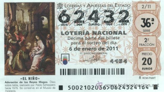 Nationale spanische Lotterie: Loteria Nacional 'El Ni&ntilde;o' 2011