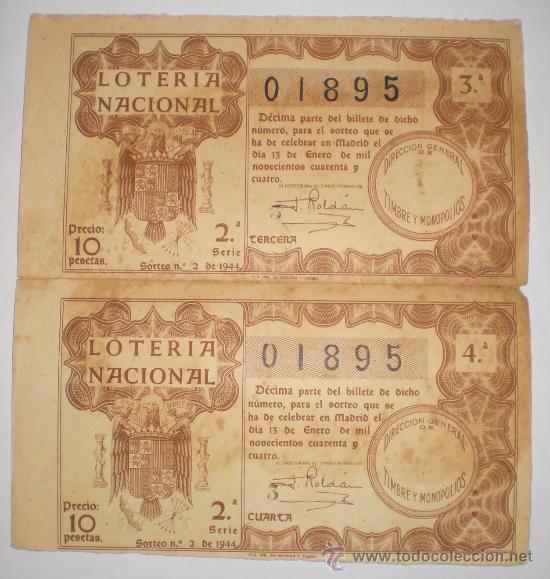 Loter&iacute;a nacional: Loter&iacute;a Nacional &middot; Pareja de d&eacute;cimos &middot; Sorteo n&ordm; 2 &middot; 1944