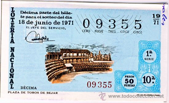 Loterie Nationale: LOTERIA NACIONAL.- SORTEO 19 DE 1971.(1)