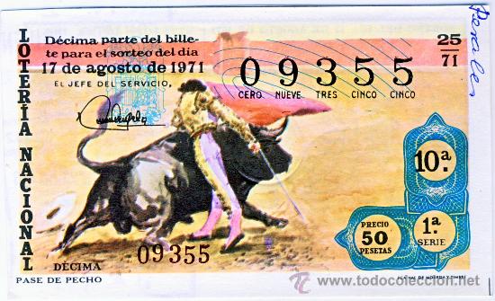 Loterie Nationale: LOTERIA NACIONAL.- SORTEO 25 DE 1971.