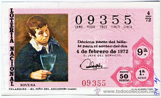 Loterie Nationale: LOTERIA NACIONAL.- SORTEO 4 DE 1972.-(1)