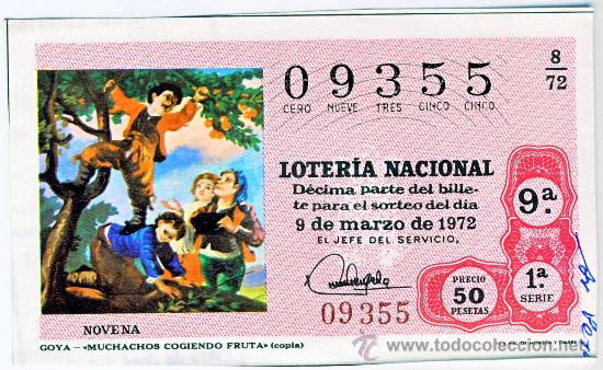 Loterie Nationale: LOTERIA NACIONAL.- SORTEO 8 DE 1972.- (1)