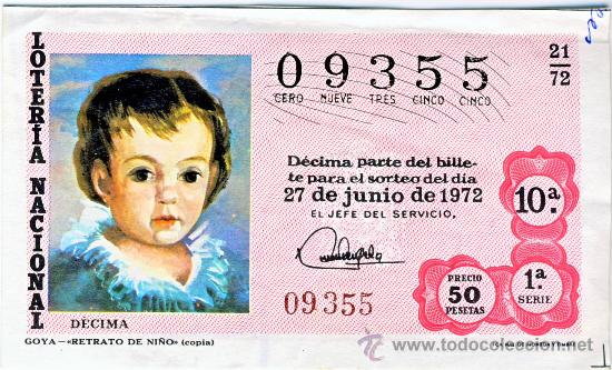 National Spanish Lottery: LOTERIA NACIONAL.-SORTEO 21 DE 1972 (2)