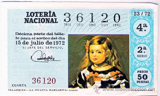 National Spanish Lottery: LOTERIA NACIONAL.-SORTEO 23 DE 1972 (2)