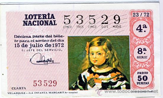 National Spanish Lottery: LOTERIA NACIONAL.-SORTEO 23 DE 1972 (4)