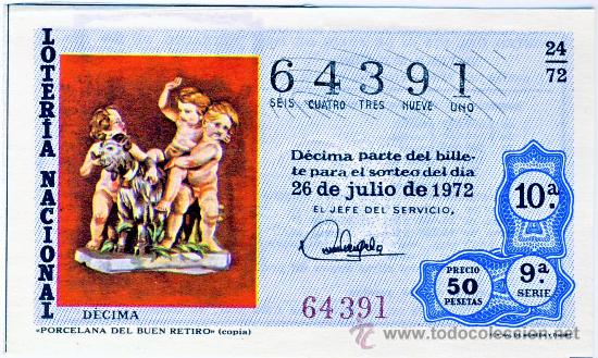 National Spanish Lottery: LOTERIA NACIONAL.- SORTEO 24 DE 1972.-(2)