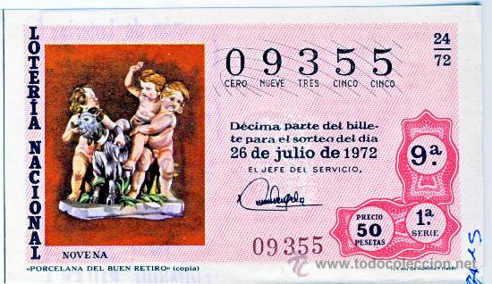 National Spanish Lottery: LOTERIA NACIONAL.- SORTEO 24 DE 1972.-(3)