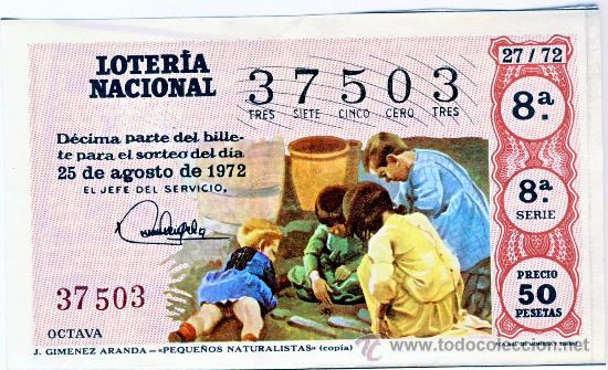 Lotaria Nacional: LOTERIA NACIONAL.- SORTEO 27 DE 1972.-(1)
