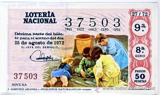 National Spanish Lottery: LOTERIA NACIONAL.- SORTEO 27 DE 1972.-(2)