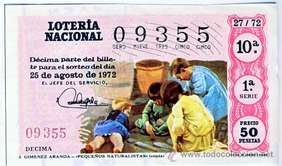 National Spanish Lottery: LOTERIA NACIONAL.- SORTEO 27 DE 1972.-(5)