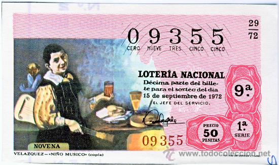 National Spanish Lottery: LOTERIA NACIONAL.- SORTEO 29 DE 1972.- (1)