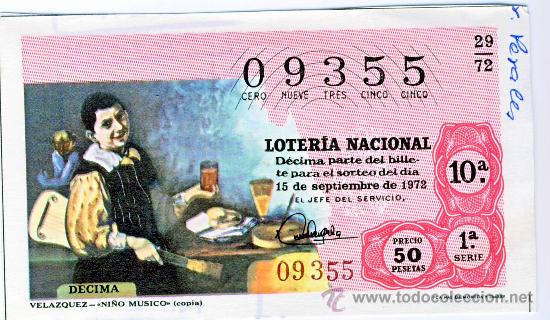 National Spanish Lottery: LOTERIA NACIONAL.- SORTEO 29 DE 1972.- (2)
