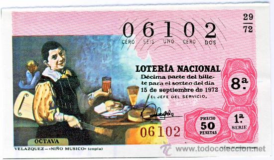 National Spanish Lottery: LOTERIA NACIONAL.- SORTEO 29 DE 1972.- (3)