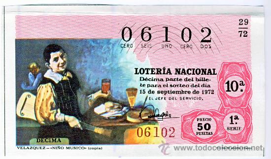 National Spanish Lottery: LOTERIA NACIONAL.- SORTEO 29 DE 1972.- (5)