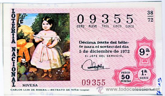 Loterie Nationale: LOTERIA NACIONAL.- SORTEO 38 DE 1972.- (1)