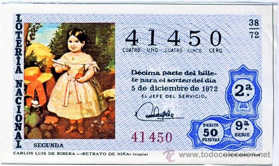 Loterie Nationale: LOTERIA NACIONAL.- SORTEO 38 DE 1972.- (3)