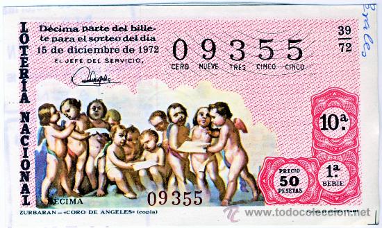 Loterie Nationale: LOTERIA NACIONAL.- SORTEO 39 DE 1972.- (3)