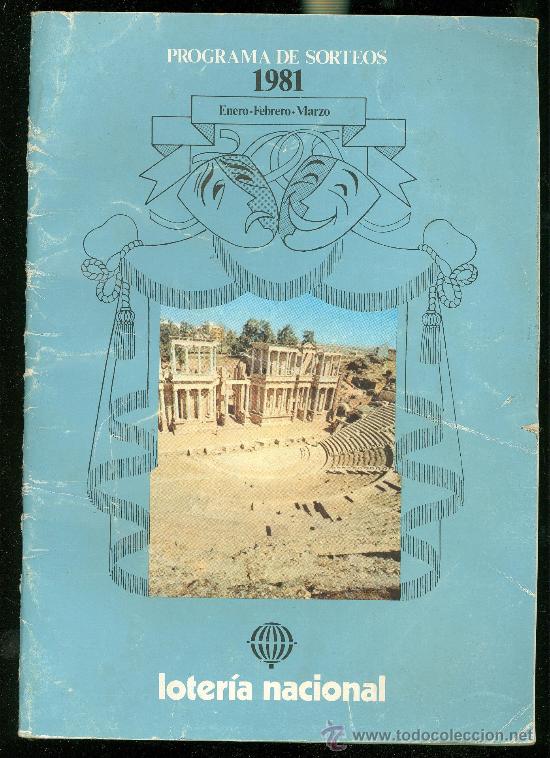 Nationale spanische Lotterie: PROGRAMA DE SORTEOS 1981, LOTER&Iacute;A NACIONAL