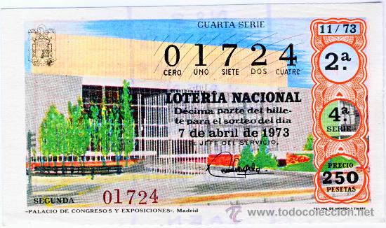Lotaria Nacional: LOTERIA NACIONAL.- SORTEO 11 DE 1973.