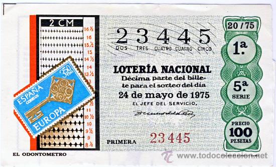 Lotaria Nacional: LOTERIA NACIONAL.- SORTEO 20 DE 1975.- (2)