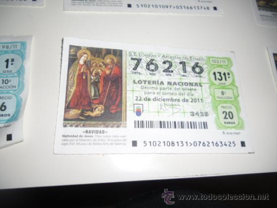 Lotteria Nationale Spagnola: LOTERIA NACIONAL SORTEO GORDO DE NAVIDAD  22 DE DICIEMBRE  2011