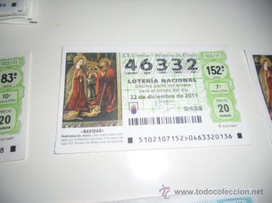 Lotteria Nationale Spagnola: LOTERIA NACIONAL SORTEO GORDO DE NAVIDAD  22 DE DICIEMBRE  2011 XX
