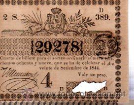 Lotteria Nationale Spagnola: LOTERIA NACIONAL DE CUBA. 20 DE SEPTIEMBRE DE 1844