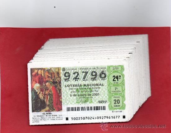 Loter&iacute;a Nacional: LOTERIA NACIONAL A&Ntilde;O 2005 COMPLETO 51 DECIMOS DE LUJO