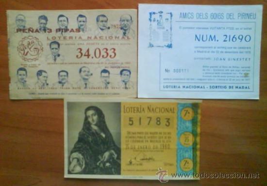 Nationale spanische Lotterie: BOLETO LOTER&Iacute;A 1960 + 3 PARTICPACIONES