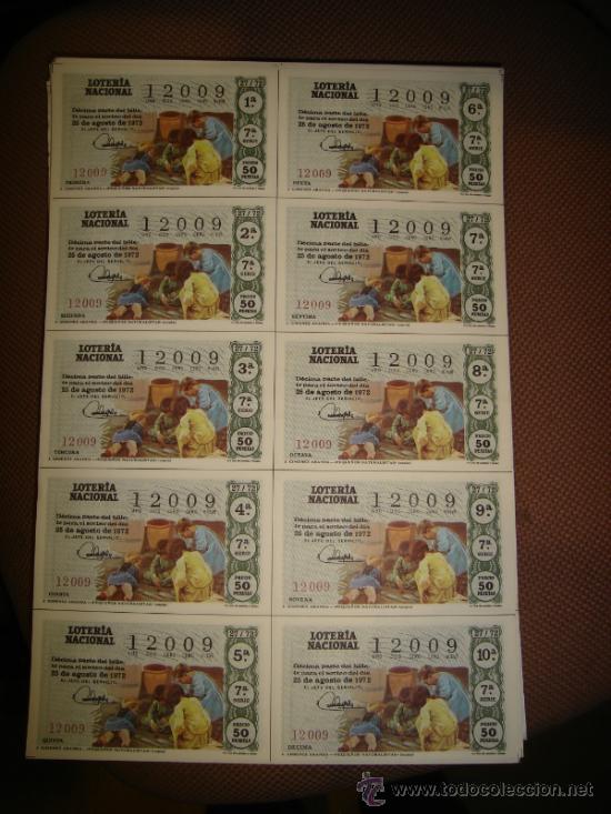 Loter&iacute;a nacional: PLIEGO LOTERIA NACIONAL 1972. SORTEO 27 - Foto 1