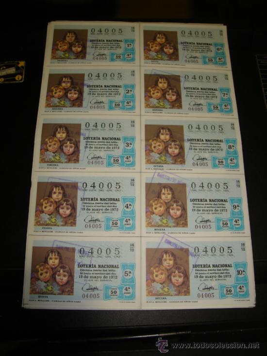 Loterie Nationale: PLIEGO LOTERIA NACIONAL 1972. SORTEO 16