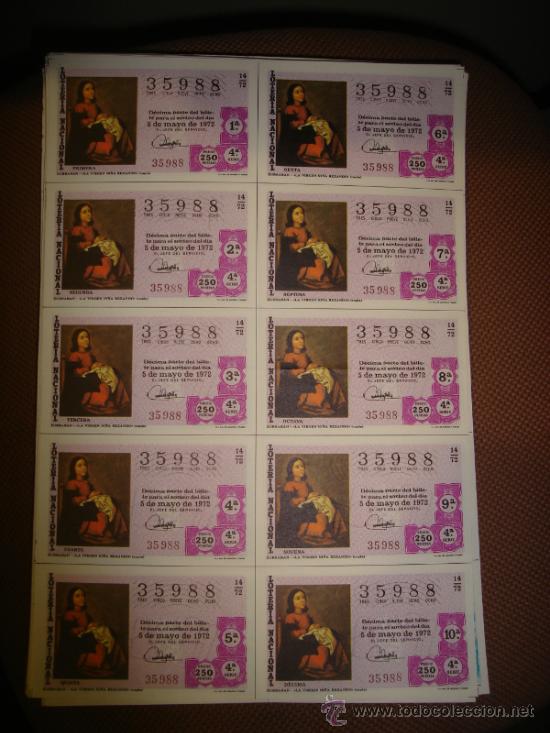 Loterie Nationale: PLIEGO LOTERIA NACIONAL 1972. SORTEO 14