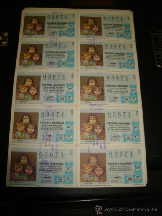 Loterie Nationale: PLIEGO LOTERIA NACIONAL 1972. SORTEO 16