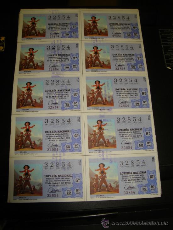 Loterie Nationale: PLIEGO LOTERIA NACIONAL 1972. SORTEO 15