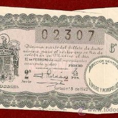 Lotería Nacional: LOTERÍA NACIONAL DEL AÑO 1942