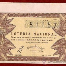 Lotería Nacional: LOTERÍA NACIONAL DEL AÑO 1950