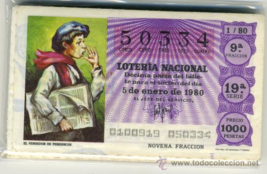 Nationale spanische Lotterie: Loter&iacute;a Nacional - 1980