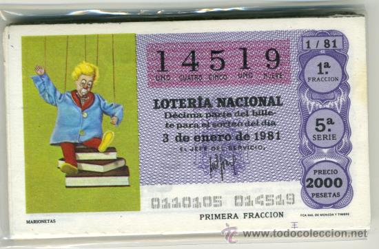 Nationale spanische Lotterie: Loter&iacute;a Nacional - 1981