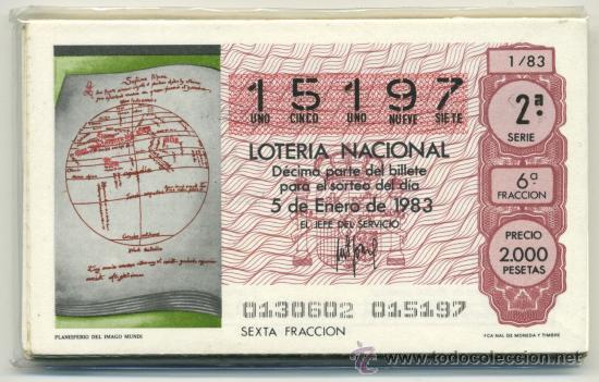 Nationale spanische Lotterie: Loter&iacute;a Nacional - 1983