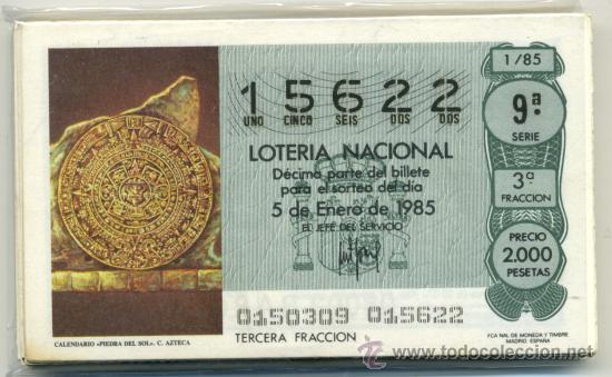 Nationale spanische Lotterie: Loter&iacute;a Nacional - 1985