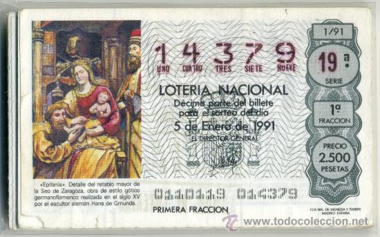Nationale spanische Lotterie: Loter&iacute;a Nacional - A&Ntilde;O COMPLETO 1991