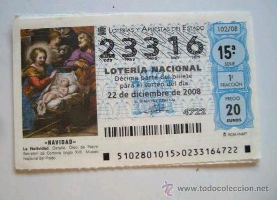 Lotaria Nacional: LA NATIVIDAD. OLEO DE PIETRO BERRETINI (2008). LOTERIA DE NAVIDAD -