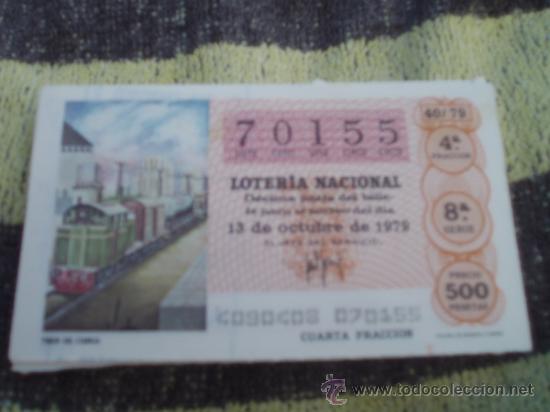 Loter&iacute;a Nacional: SORTEO 40/79 DEL 13-10-1979 - TEMA: TREN DE CARGA